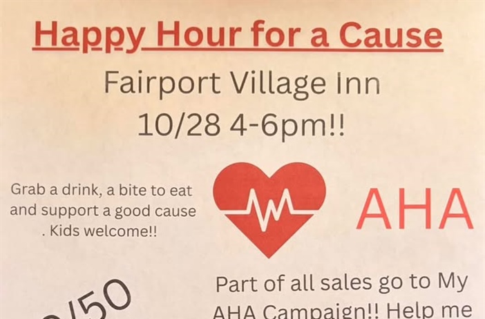 This Wednesday we are hosting a fundraiser for Erica Brongo Laszek and the American Heart Association Leaders of Impact