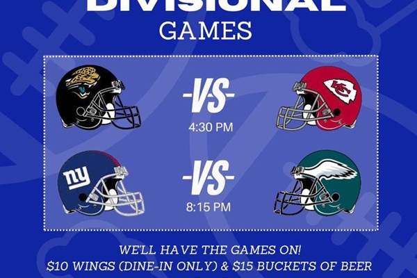 🏈 Divisional Weekend!! Come enjoy the games with us tonight!!  

#thefairportvillageinn #eatlocal...