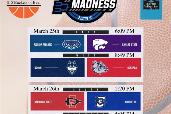 🏀 The ELITE 8 starts tonight! 🏀
Grab your spot early at the bar for some Beers and Basketball. 🍺...